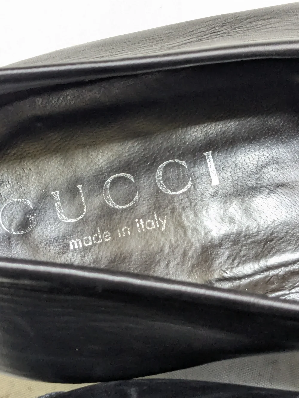 Gucci Men’s Black Leather Horsebit Loafers 13 D